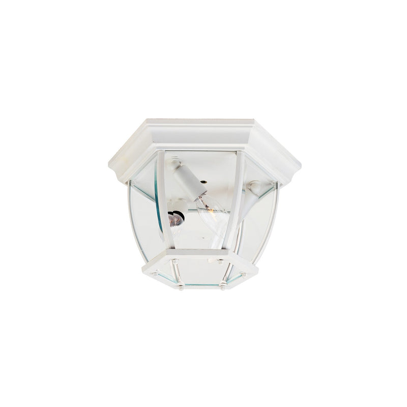 Maxim 1029WT Three Light Outdoor Ceiling Mount, White
