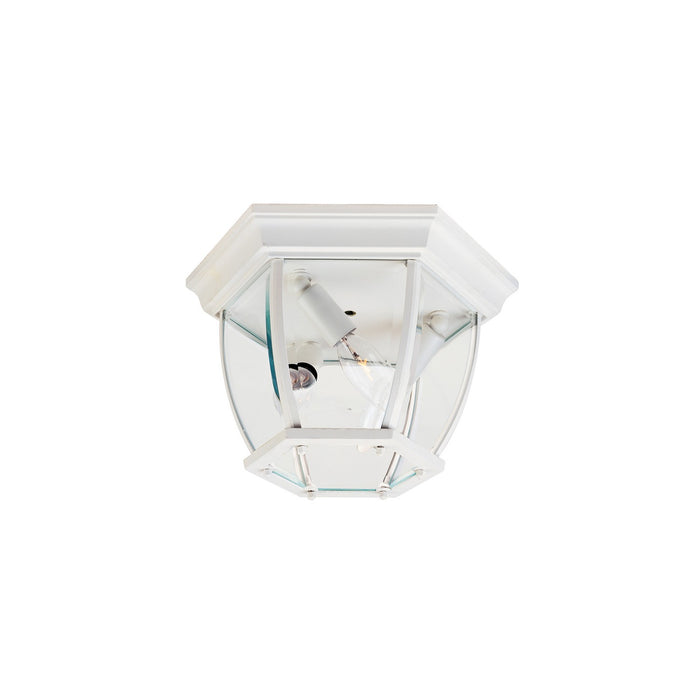 Maxim 1029WT Three Light Outdoor Ceiling Mount, White