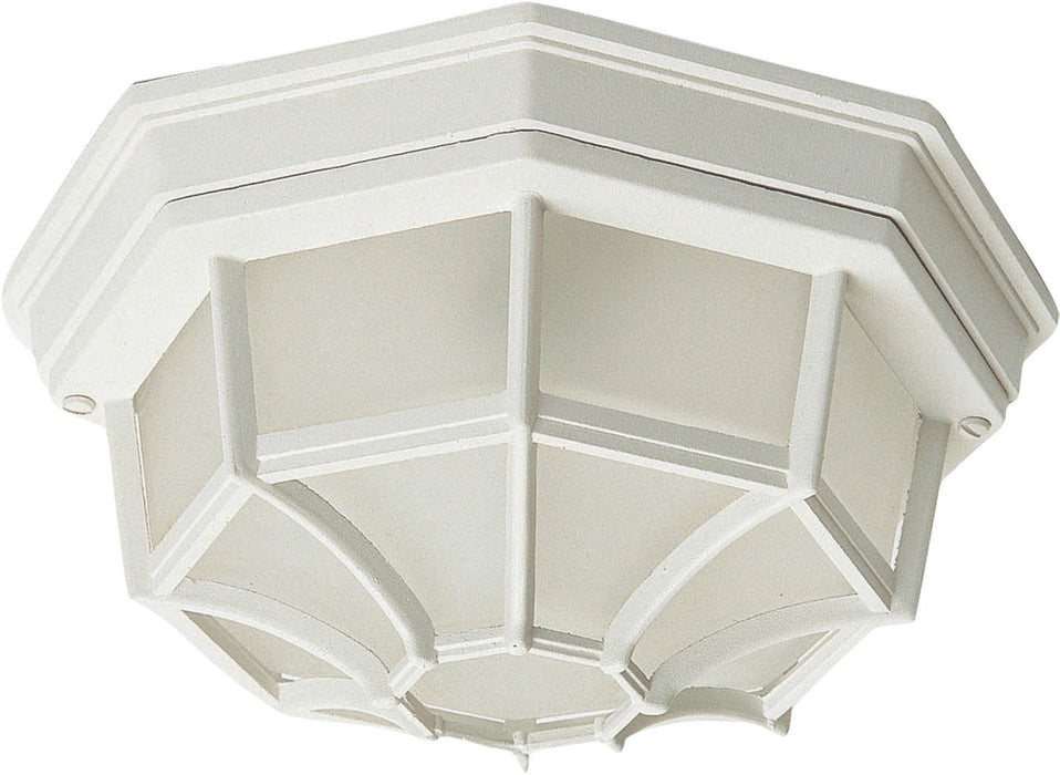 Maxim 1020WT Two Light Outdoor Ceiling Mount, White