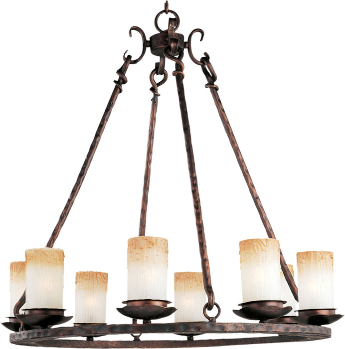 Maxim 10976WSOI Eight Light Chandelier, Oil Rubbed Bronze