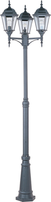 Maxim 1105BK Three Light Outdoor Pole/Post Lantern, Black