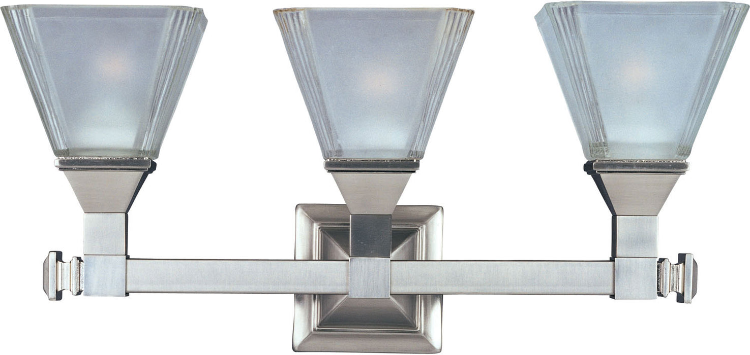 Maxim 11078FTSN Three Light Bath Vanity, Satin Nickel