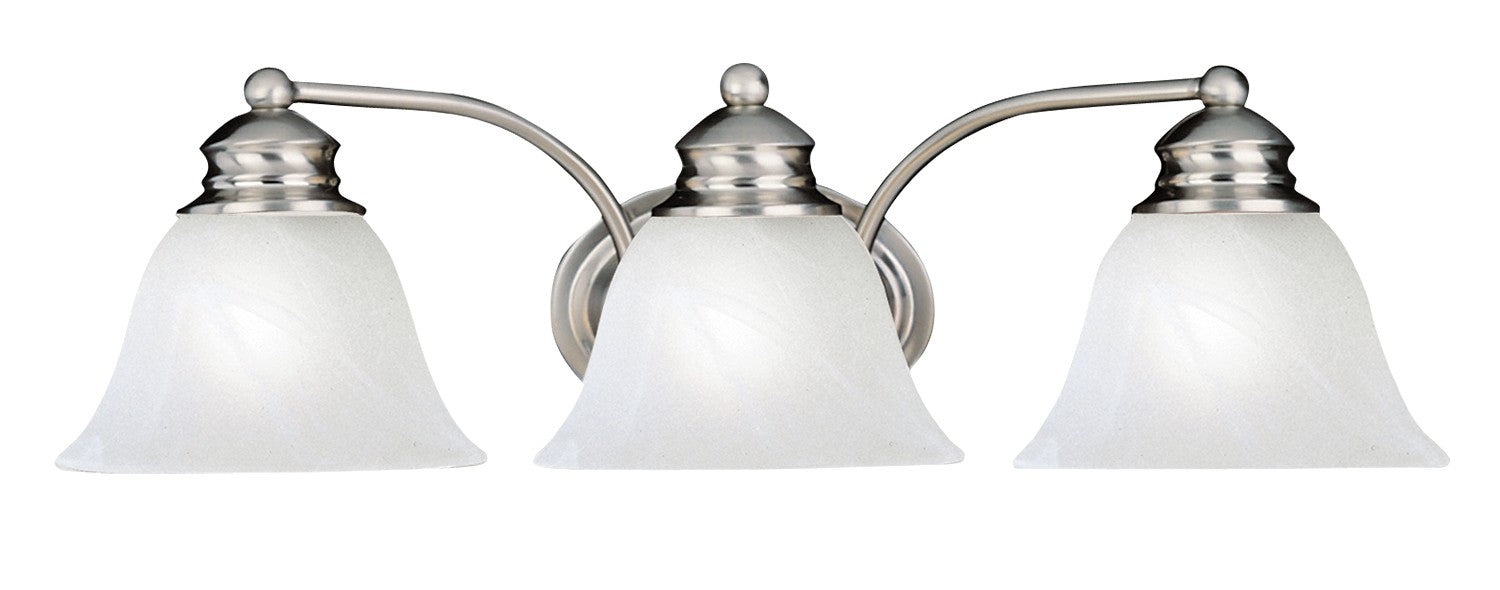 Maxim 2688MRSN Three Light Bath Vanity, Satin Nickel