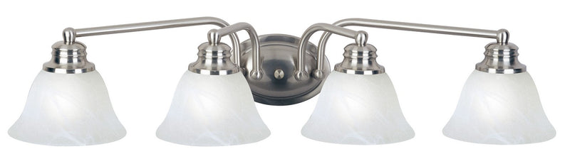 Maxim 2689MRSN Four Light Bath Vanity, Satin Nickel