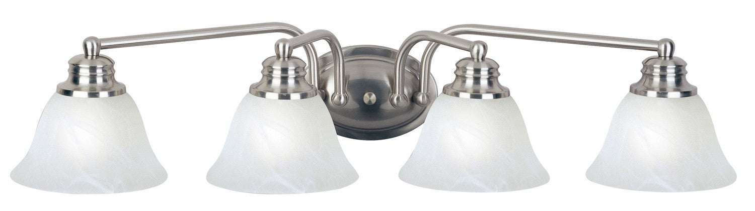 Maxim 2689MRSN Four Light Bath Vanity, Satin Nickel