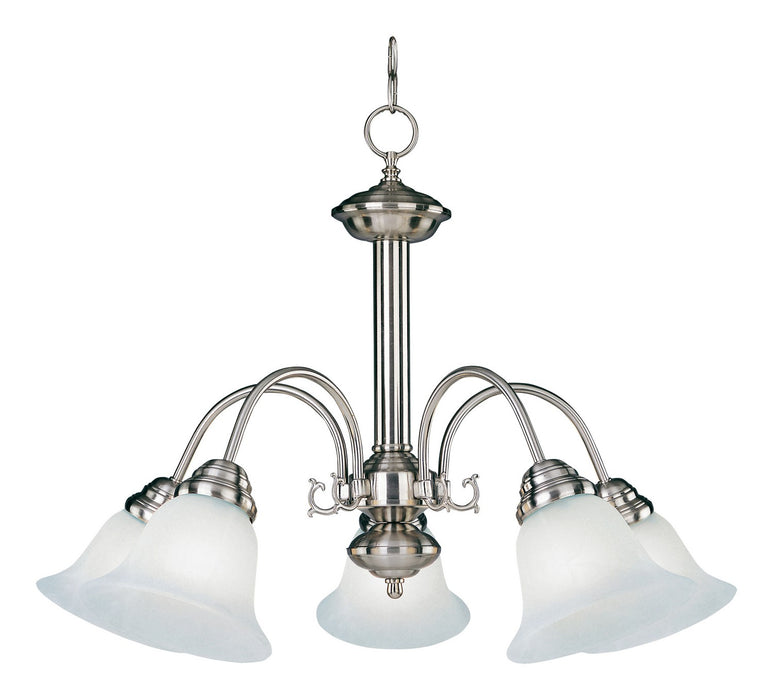 Maxim 2698MRSN Five Light Chandelier, Satin Nickel