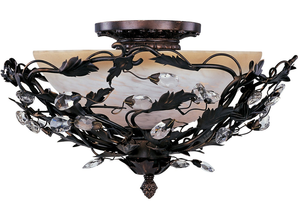 Maxim 2859OI Three Light Semi-Flush Mount, Oil Rubbed Bronze