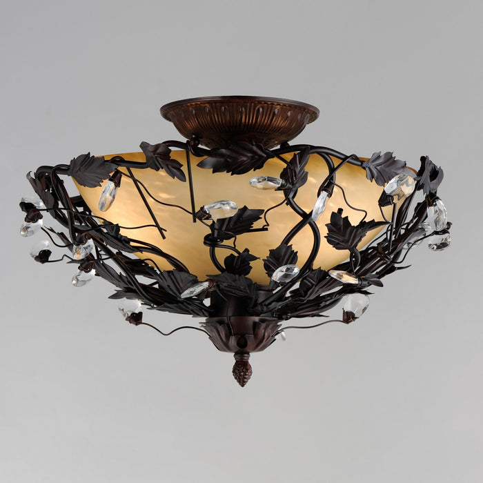 Maxim 2859OI Three Light Semi-Flush Mount, Oil Rubbed Bronze