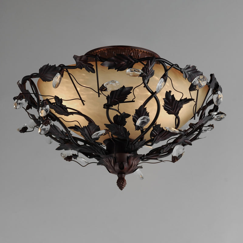 Maxim 2859OI Three Light Semi-Flush Mount, Oil Rubbed Bronze