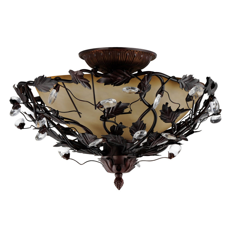 Maxim 2859OI Three Light Semi-Flush Mount, Oil Rubbed Bronze
