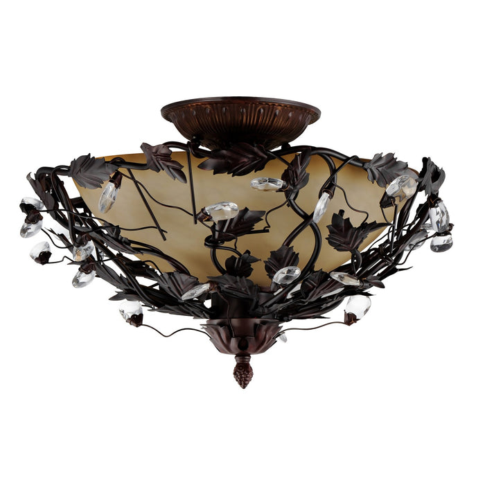 Maxim 2859OI Three Light Semi-Flush Mount, Oil Rubbed Bronze