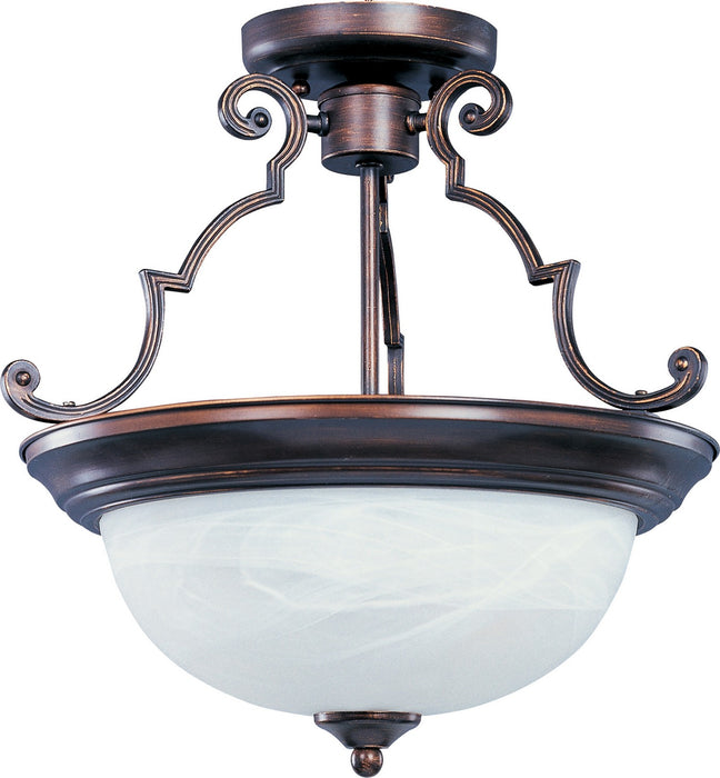 Maxim 5843MROI Two Light Semi-Flush Mount, Oil Rubbed Bronze