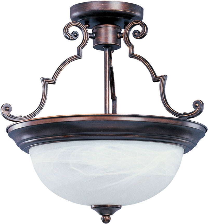 Maxim 5844MROI Three Light Semi-Flush Mount, Oil Rubbed Bronze