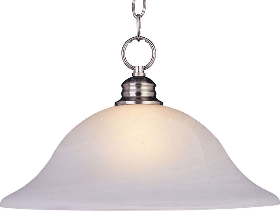 Maxim 91076MRSN One Light Pendant, Satin Nickel