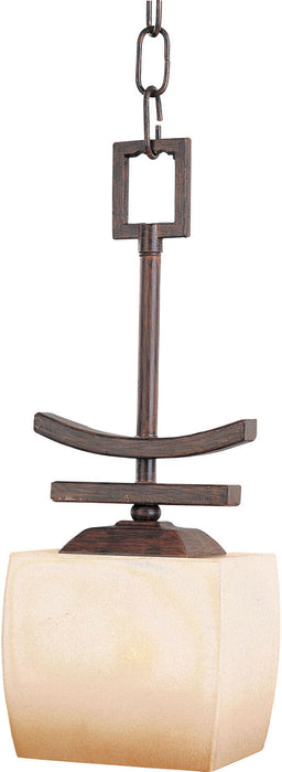Maxim 91082WSRC One Light Mini Pendant, Roasted Chestnut