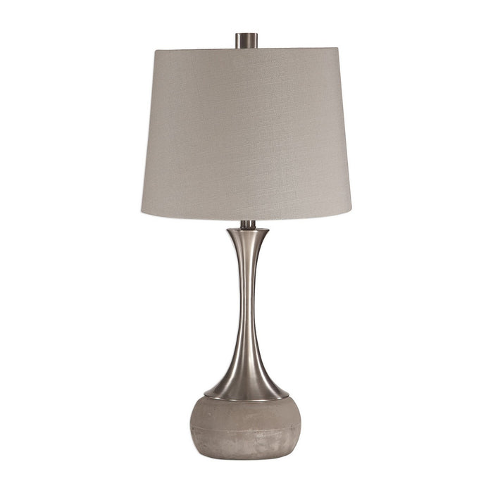 Uttermost 27875-1 One Light Table Lamp, Brushed Nickel