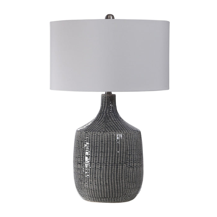 Uttermost 27920-1 One Light Table Lamp, Brushed Nickel