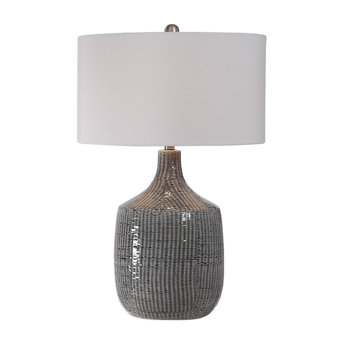 Uttermost 27920-1 One Light Table Lamp, Brushed Nickel