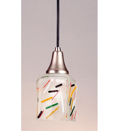Meyda Tiffany 12428 One Light Mini Pendant, Nickel