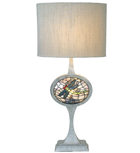 Meyda Tiffany 12569 Two Light Table Lamp, Nickel