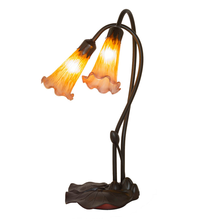 Meyda Tiffany 13008 Two Light Accent Lamp, Mahogany Bronze