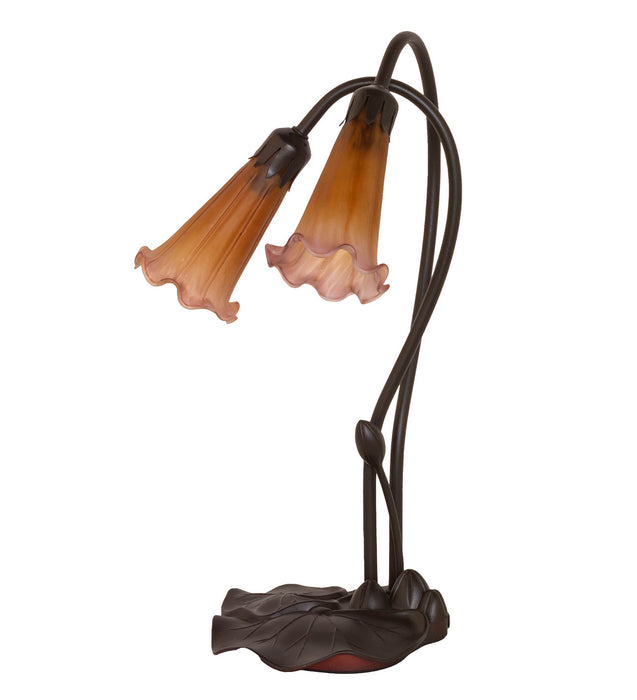 Meyda Tiffany 13008 Two Light Accent Lamp, Mahogany Bronze