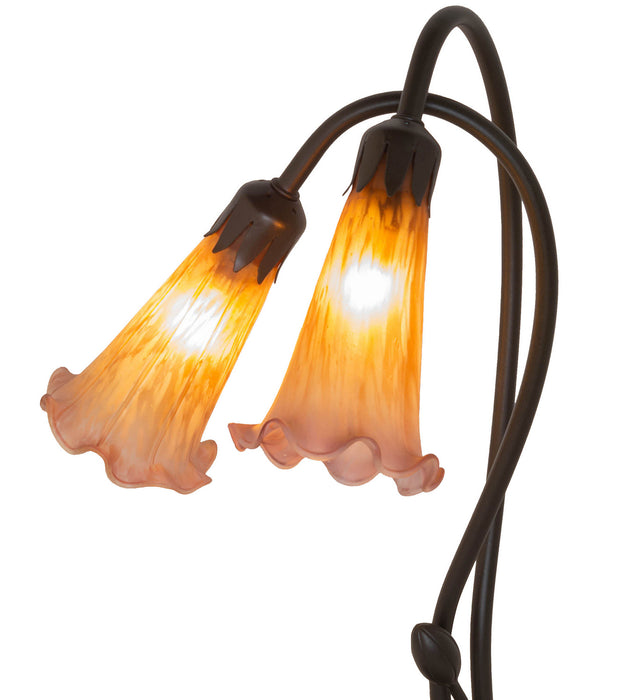 Meyda Tiffany 13008 Two Light Accent Lamp, Mahogany Bronze