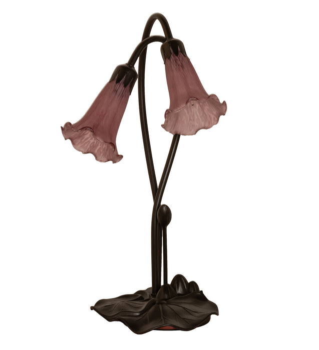 Meyda Tiffany 13209 Two Light Accent Lamp, Mahogany Bronze