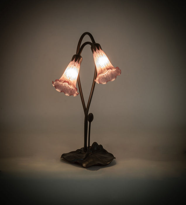 Meyda Tiffany 13209 Two Light Accent Lamp, Mahogany Bronze