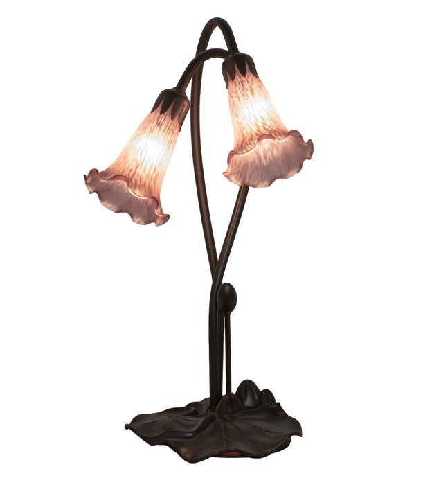 Meyda Tiffany 13209 Two Light Accent Lamp, Mahogany Bronze