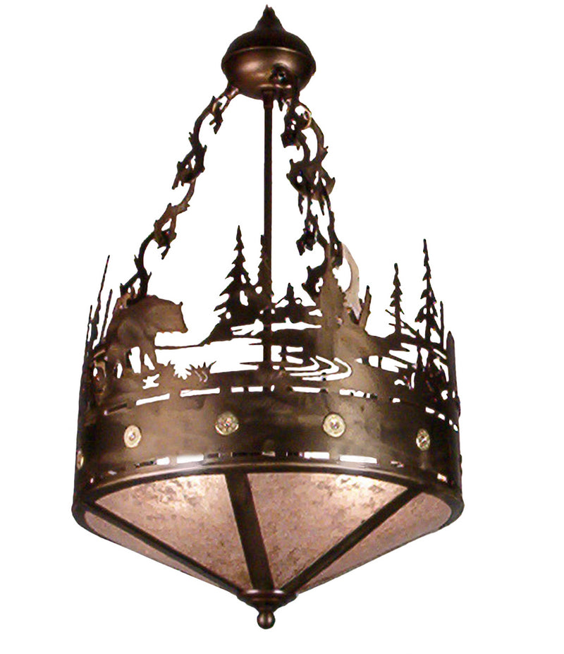Meyda Tiffany 13337 Two Light Pendant, Antique Copper
