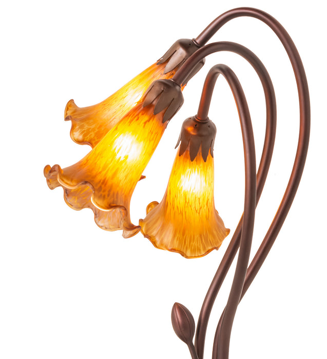 Meyda Tiffany 13636 Three Light Accent Lamp, Mahogany Bronze