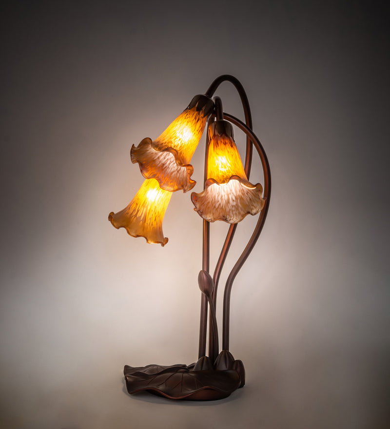 Meyda Tiffany 13636 Three Light Accent Lamp, Mahogany Bronze
