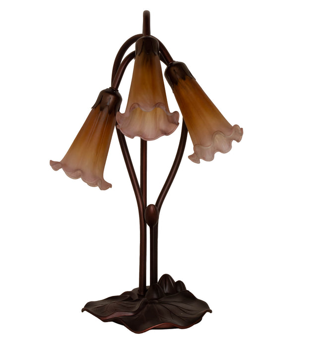 Meyda Tiffany 13674 Three Light Accent Lamp, Mahogany Bronze