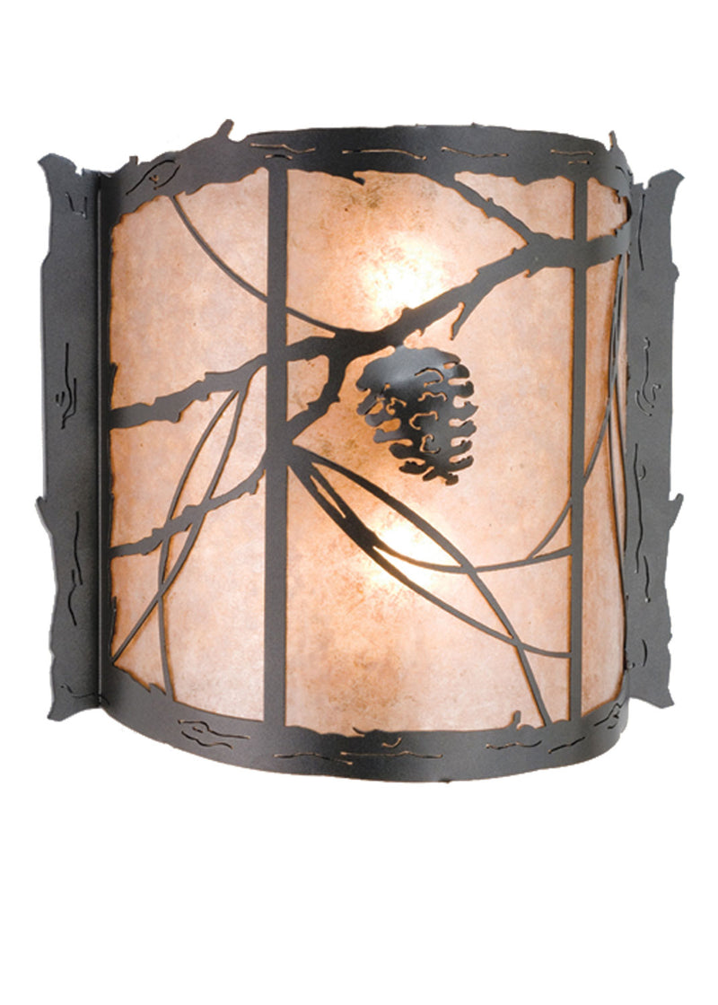 Meyda Tiffany 13875 Two Light Wall Sconce, Pewter