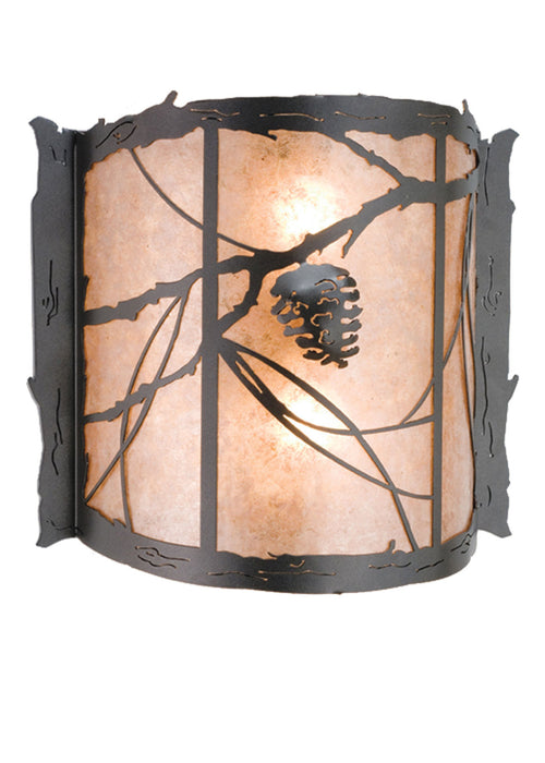 Meyda Tiffany 13875 Two Light Wall Sconce, Pewter