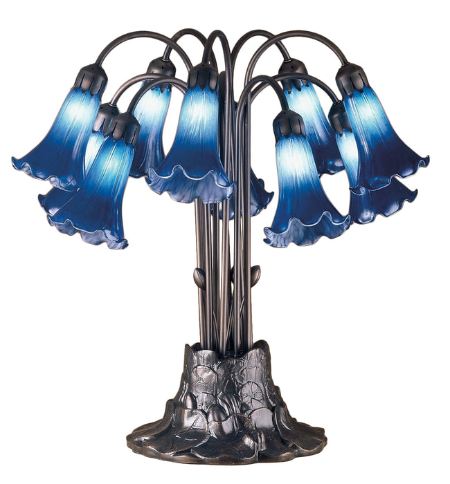 Meyda Tiffany 14397 Ten Light Table Lamp, Mahogany Bronze