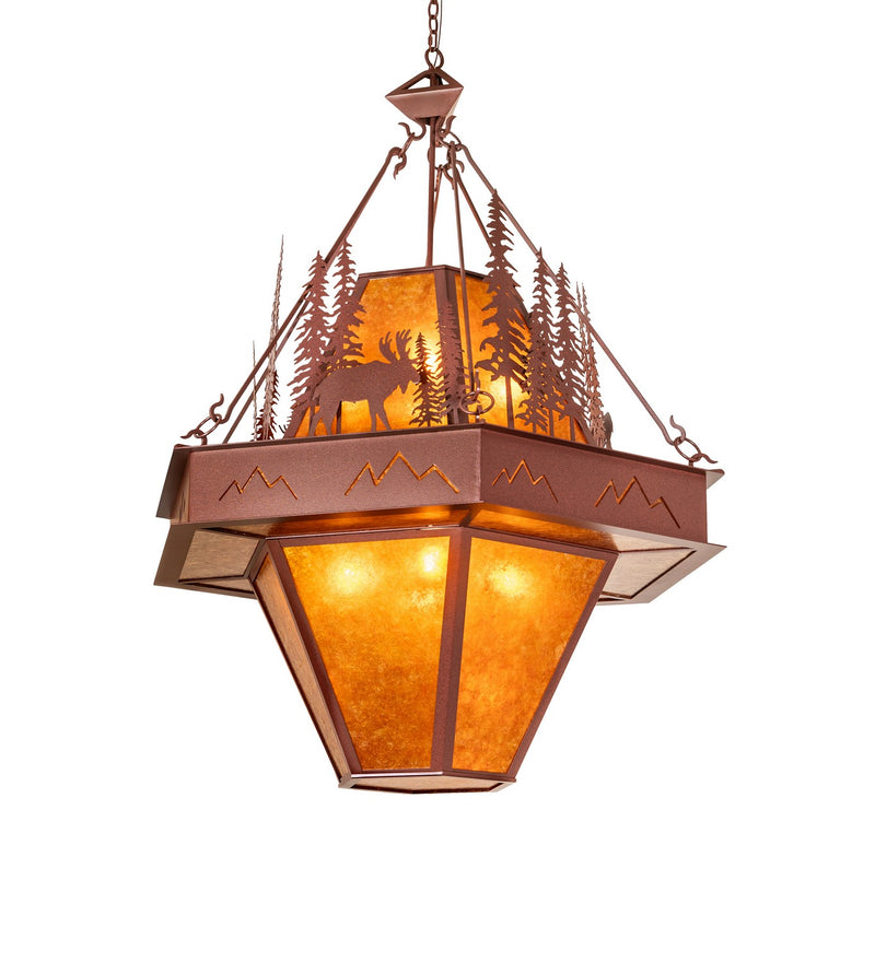 Meyda Tiffany 14439 Eight Light Pendant, Rust