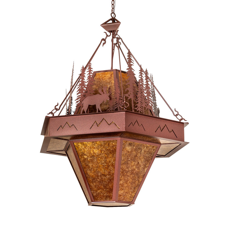 Meyda Tiffany 14439 Eight Light Pendant, Rust