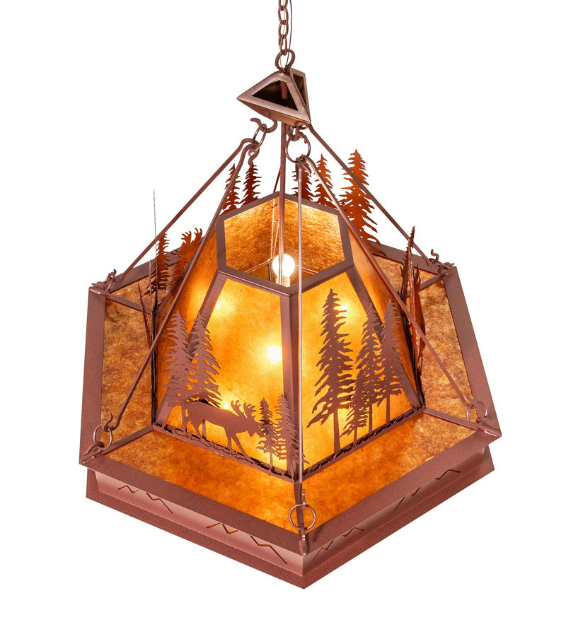 Meyda Tiffany 14439 Eight Light Pendant, Rust