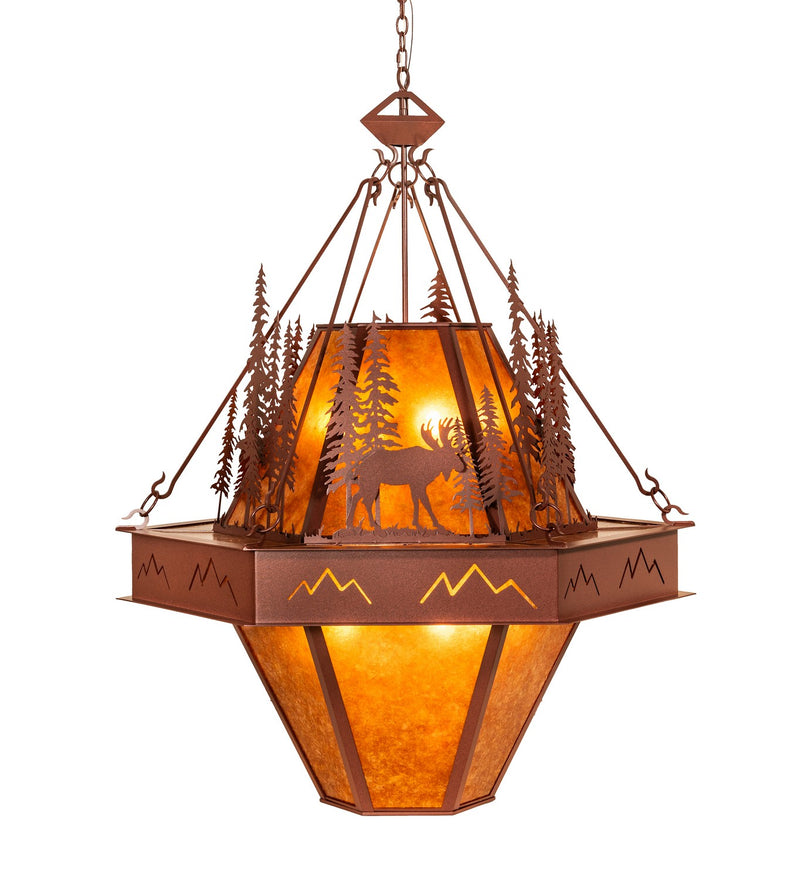 Meyda Tiffany 14439 Eight Light Pendant, Rust