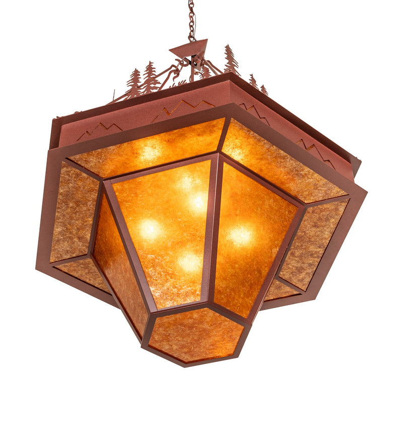 Meyda Tiffany 14439 Eight Light Pendant, Rust