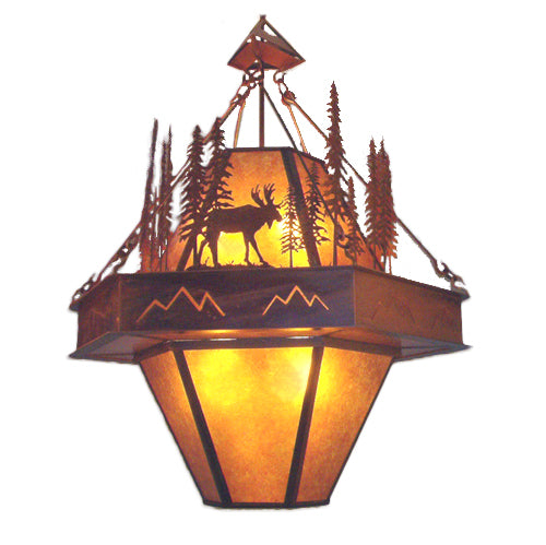 Meyda Tiffany 14439 Eight Light Pendant, Rust