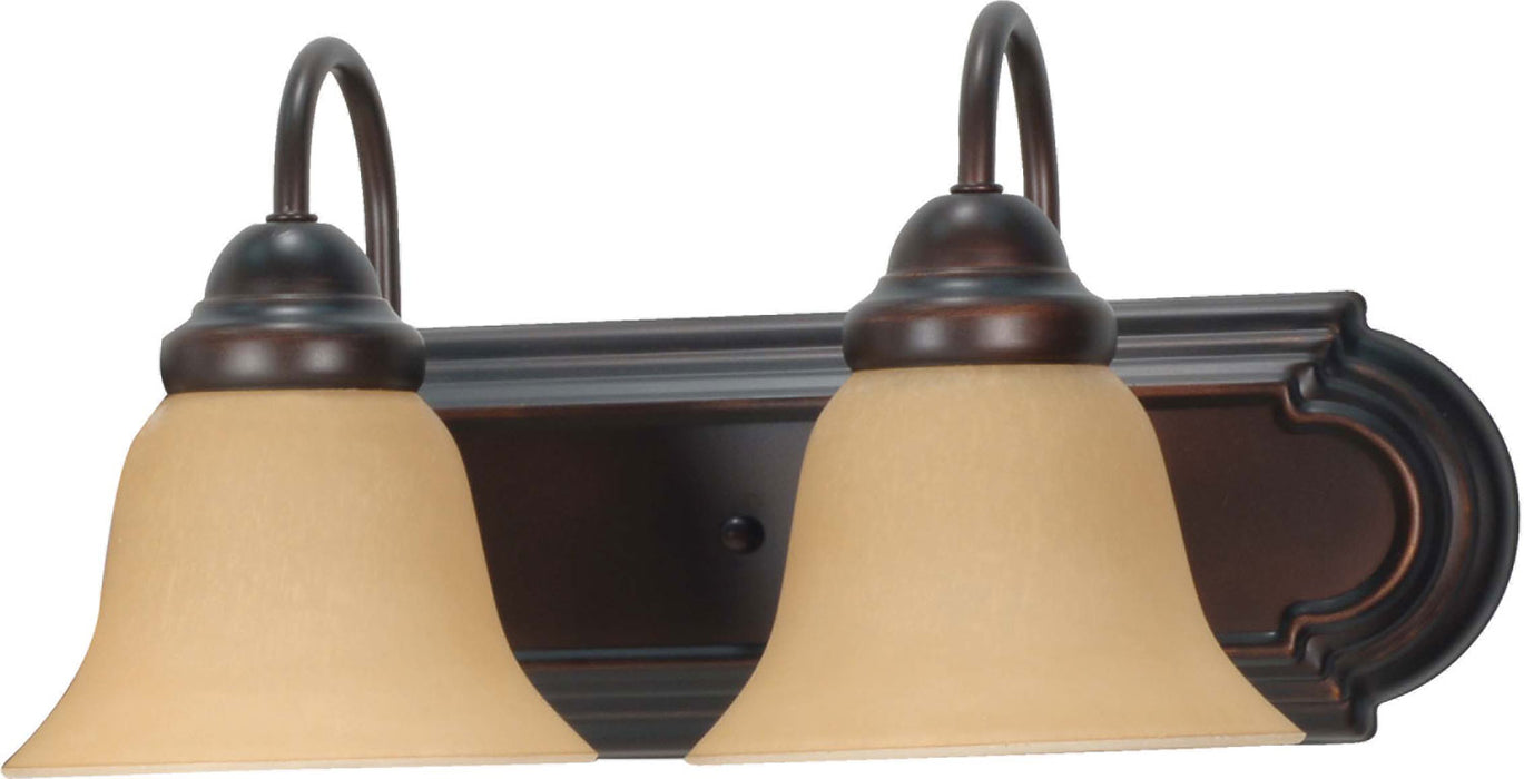 Nuvo Lighting 60-1264 Two Light Vanity, Mahogany Bronze / Champagne