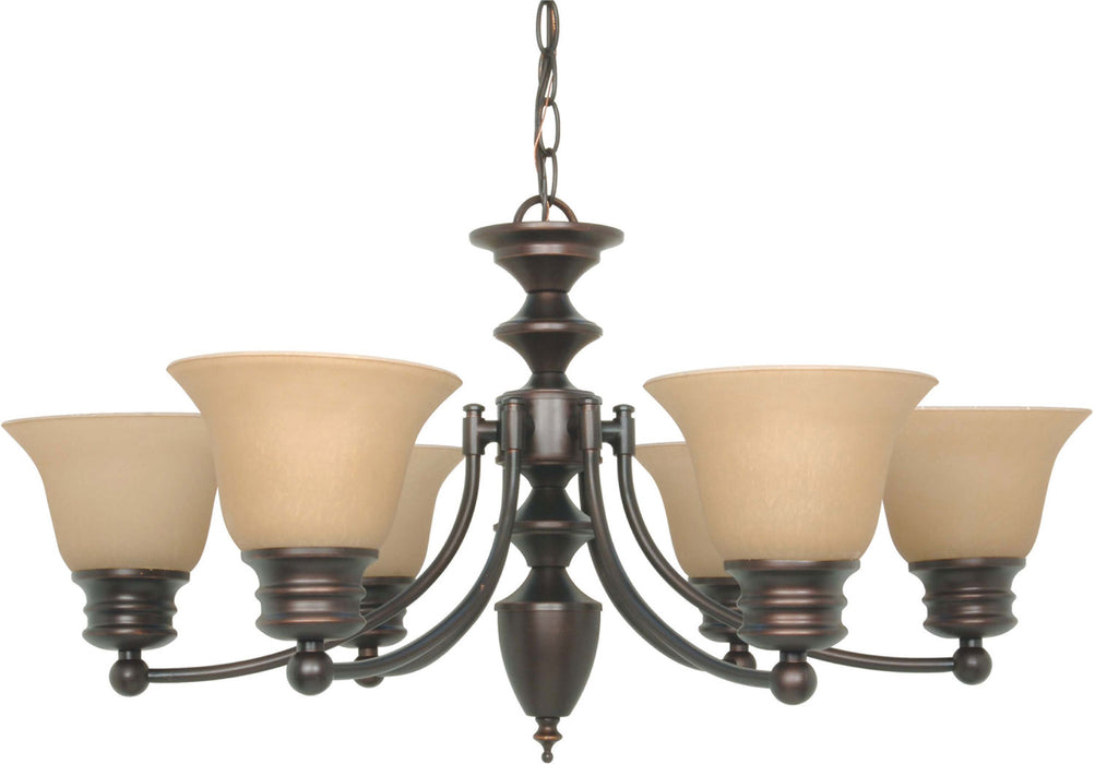Nuvo Lighting 60-1274 Six Light Chandelier, Mahogany Bronze