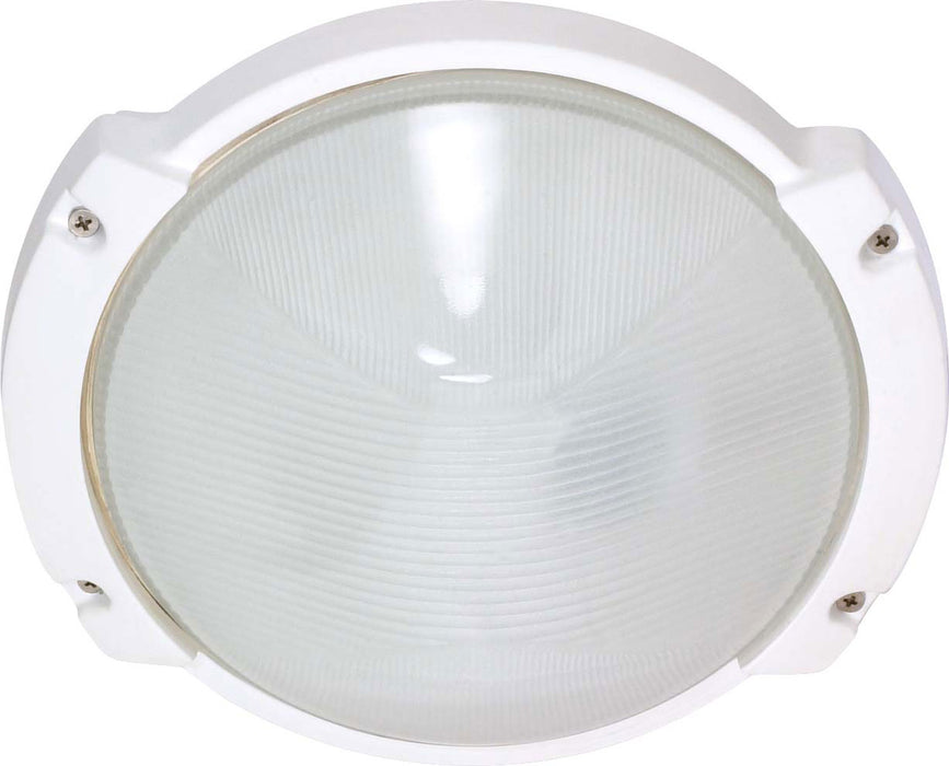 Nuvo Lighting 60-516 One Light Outdoor Bulk Head, Semi Gloss White