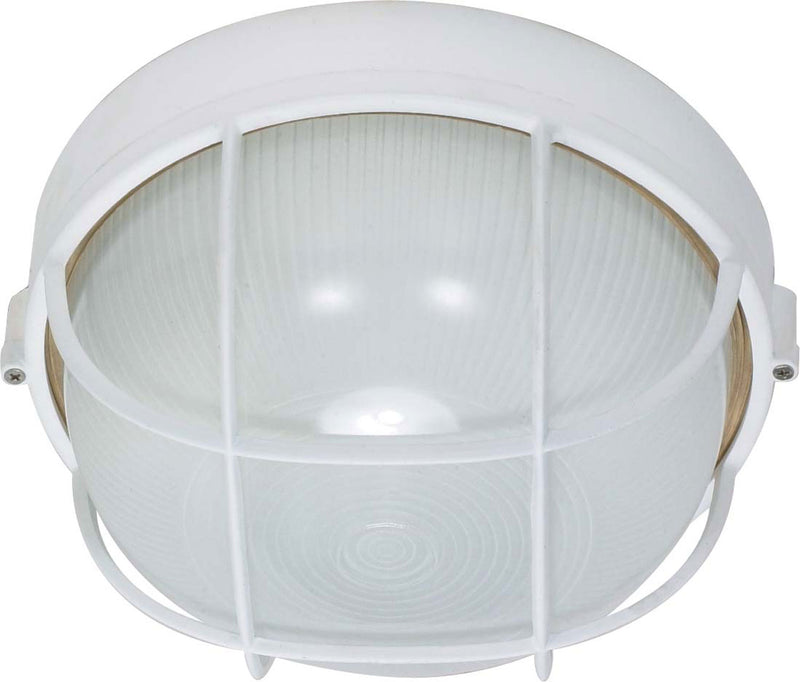 Nuvo Lighting 60-518 One Light Outdoor Bulk Head, Semi Gloss White
