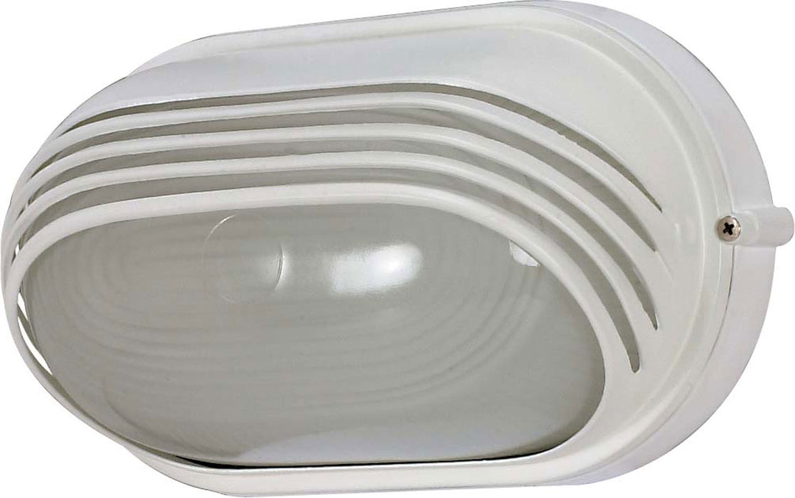 Nuvo Lighting 60-522 One Light Outdoor Bulk Head, Semi Gloss White