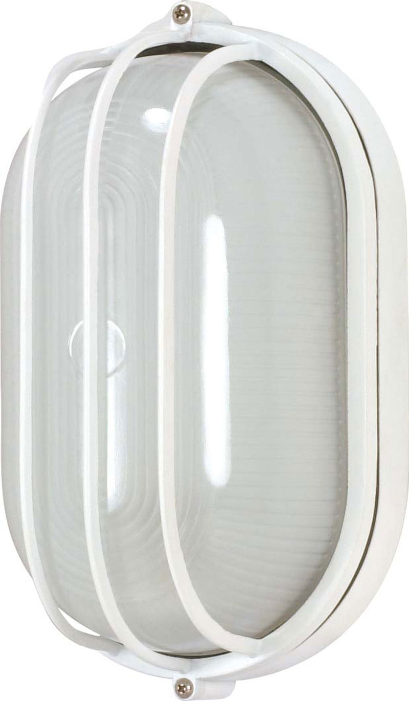 Nuvo Lighting 60-524 One Light Outdoor Bulk Head, Semi Gloss White