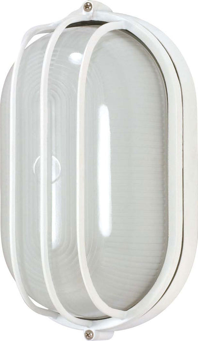 Nuvo Lighting 60-524 One Light Outdoor Bulk Head, Semi Gloss White